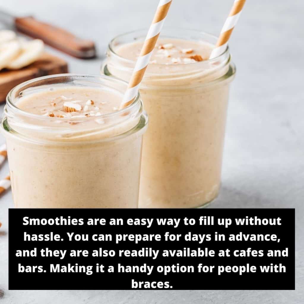 drink smoothies in breakfast with braces easily