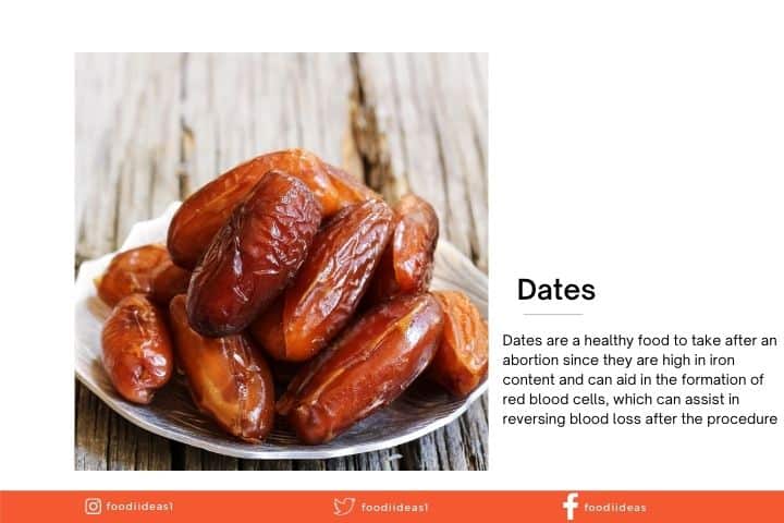eat dates after abortion for fast recovery