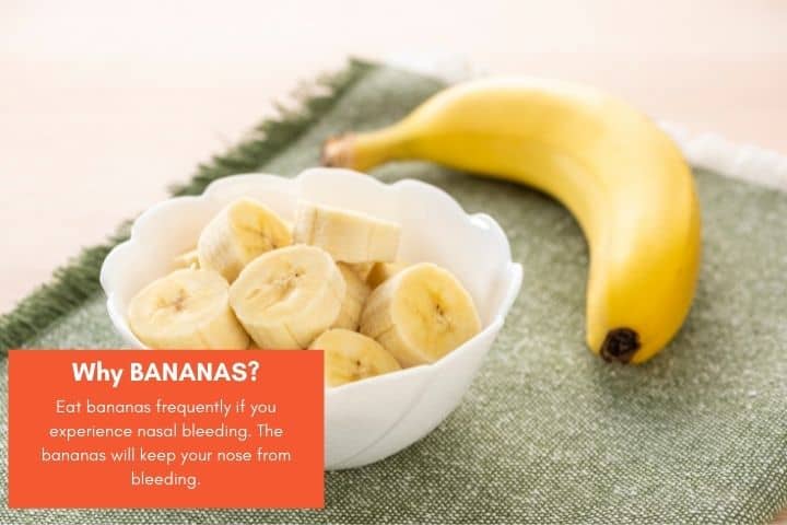 eat bananas after nosebleed